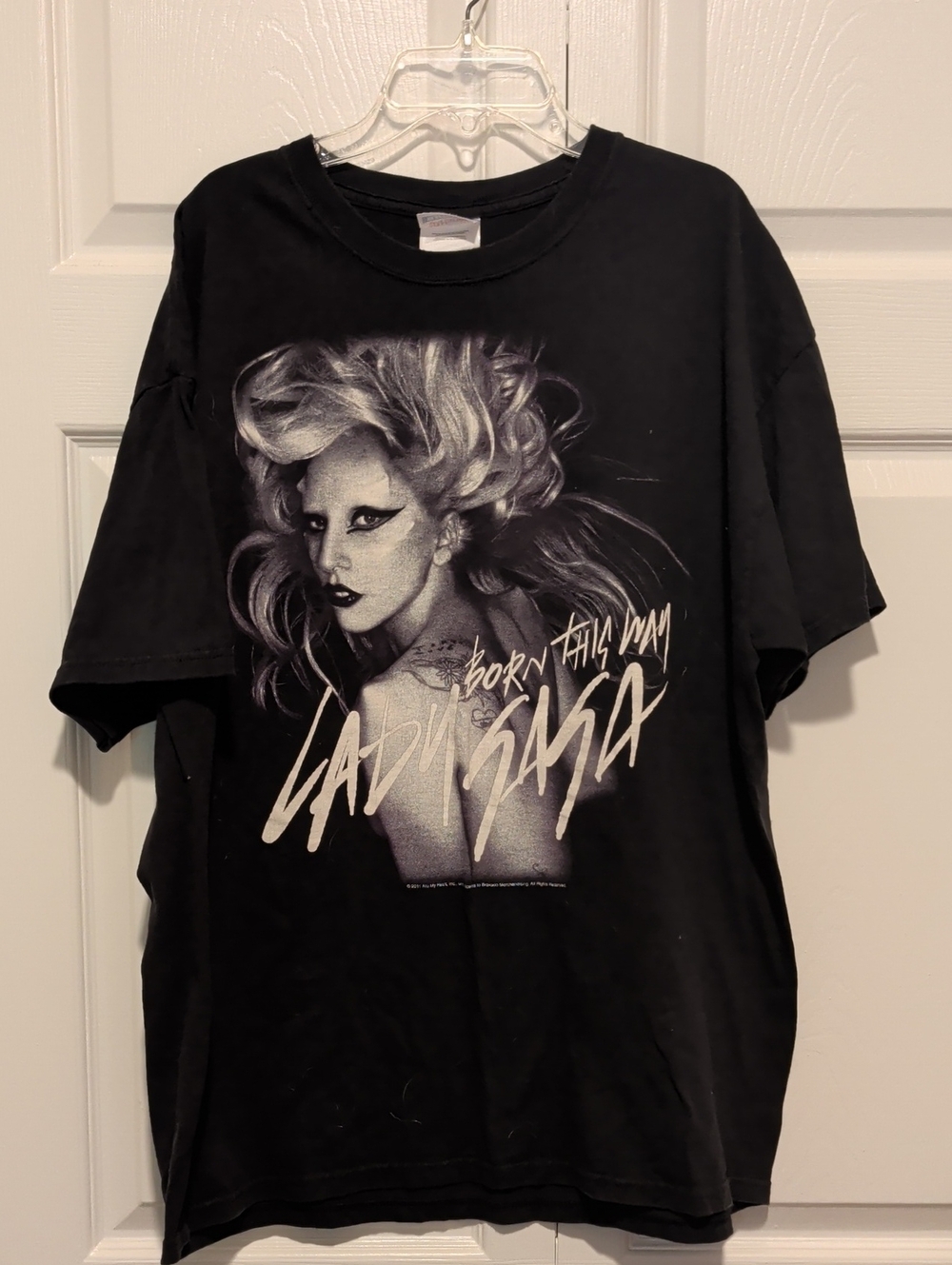 Lady Gaga Born This Way Tour 2011 Black T‑Shirt